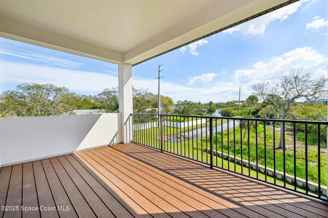 a view of balcony with staircase