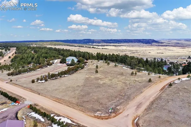 an aerial view of a building