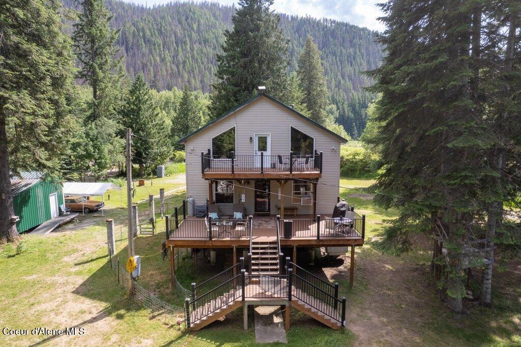 20264 Coeur D'Alene River Road Wallace, ID 83873 - Photo 43 of 43 Aerial Front of House
