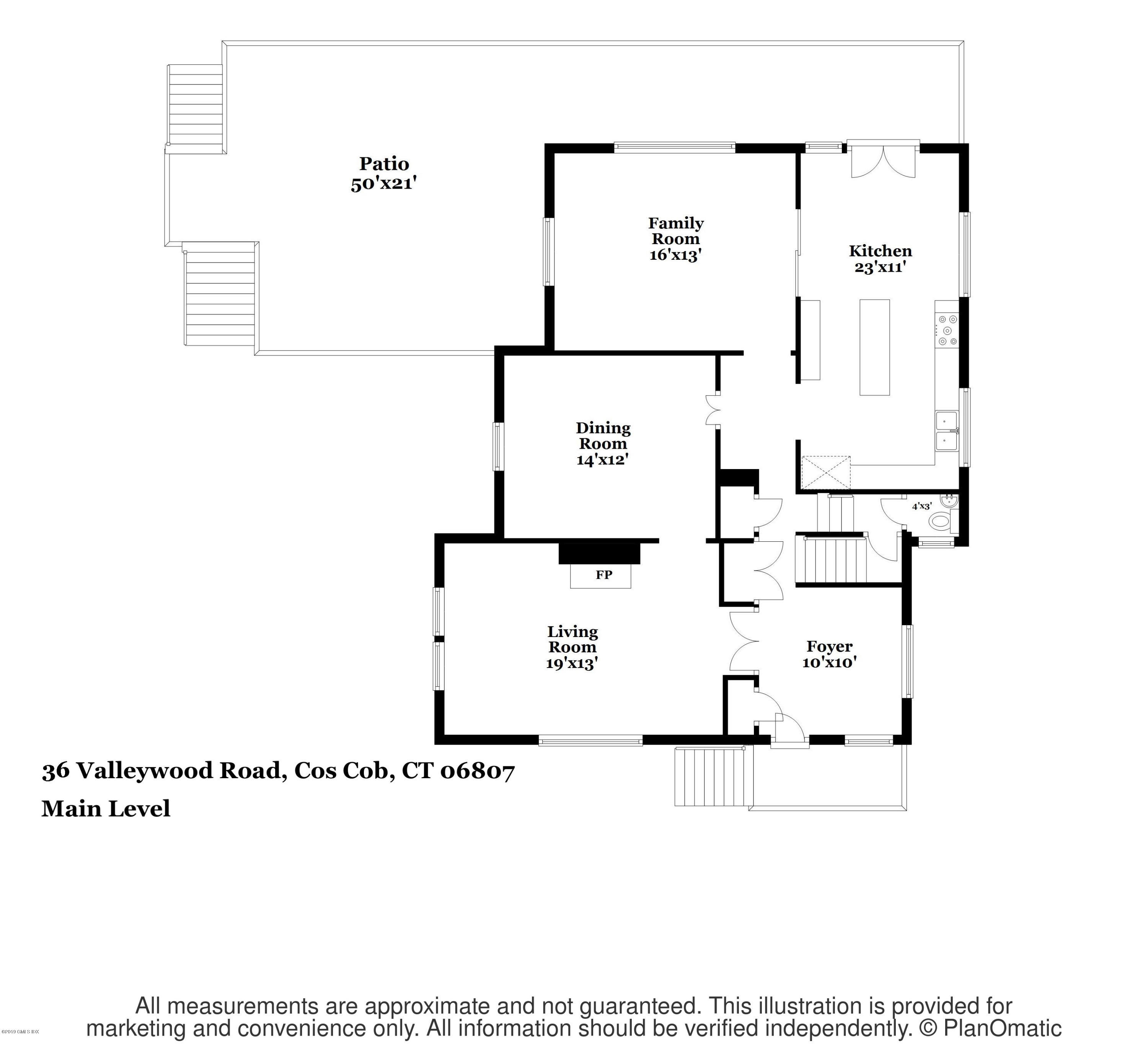 36 Valleywood Road Cos Cob, CT 06830 - Photo 42 of 45 a picture of a floor plan