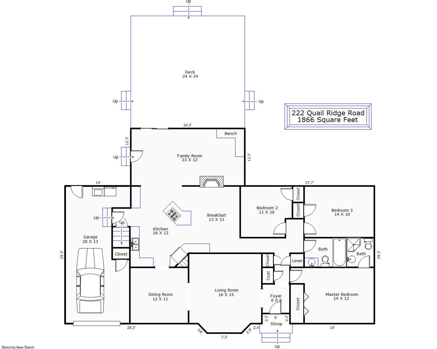 222 Quail Ridge Road Wilmington, NC 28409 - Photo 36 of 37 Floor plan - 1st Floor JPEG