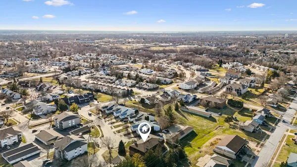 an aerial view of a city