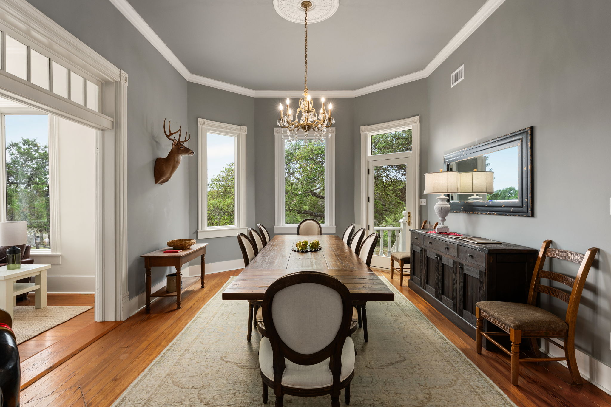 3409 Gatlin Creek Road Dripping Springs, TX 78620 - Photo 13 of 40 a view of a dining room with furniture window and outside view