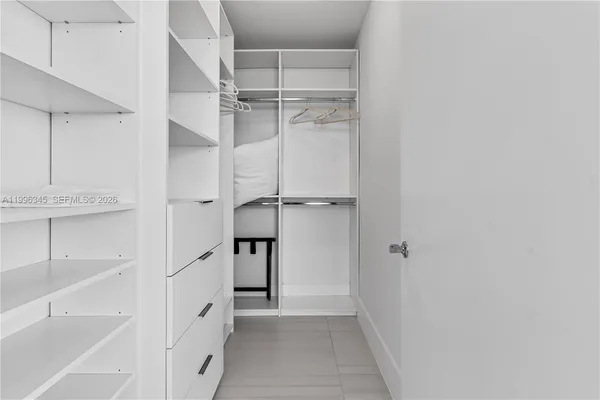 a view of a walk in closet