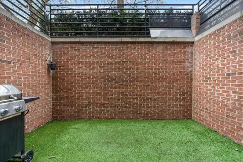 a view of a wooden door