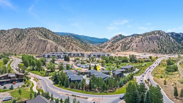 an aerial view of multiple house