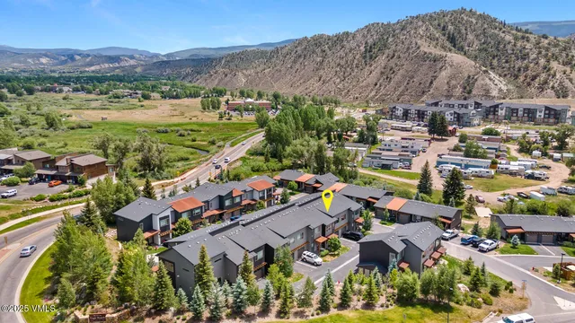 an aerial view of multiple house