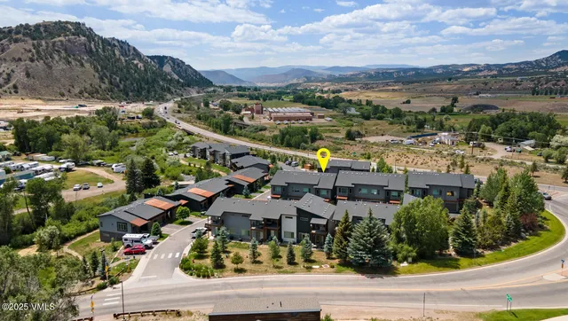an aerial view of multiple house
