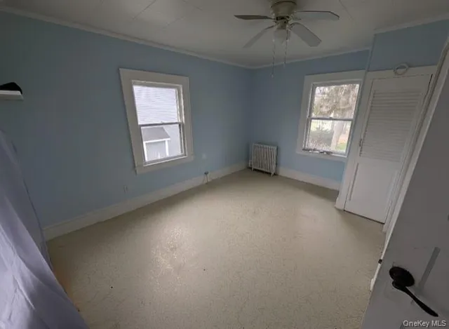 an empty room with a window