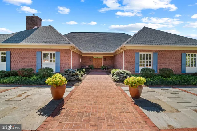 a view of a door with a chair