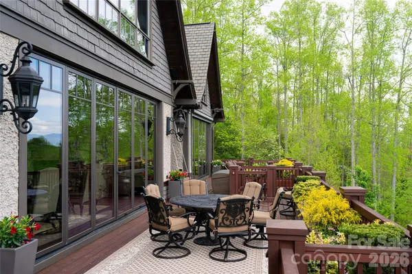 a view of an outdoor seating area