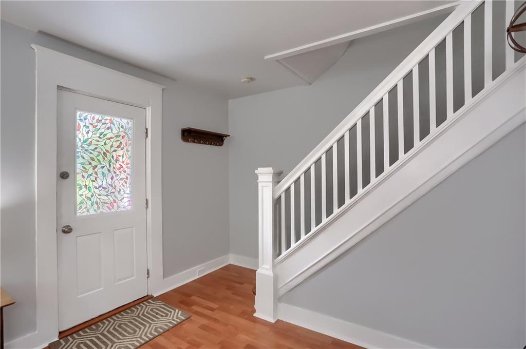 Entry of home showing the stairs to the second floor