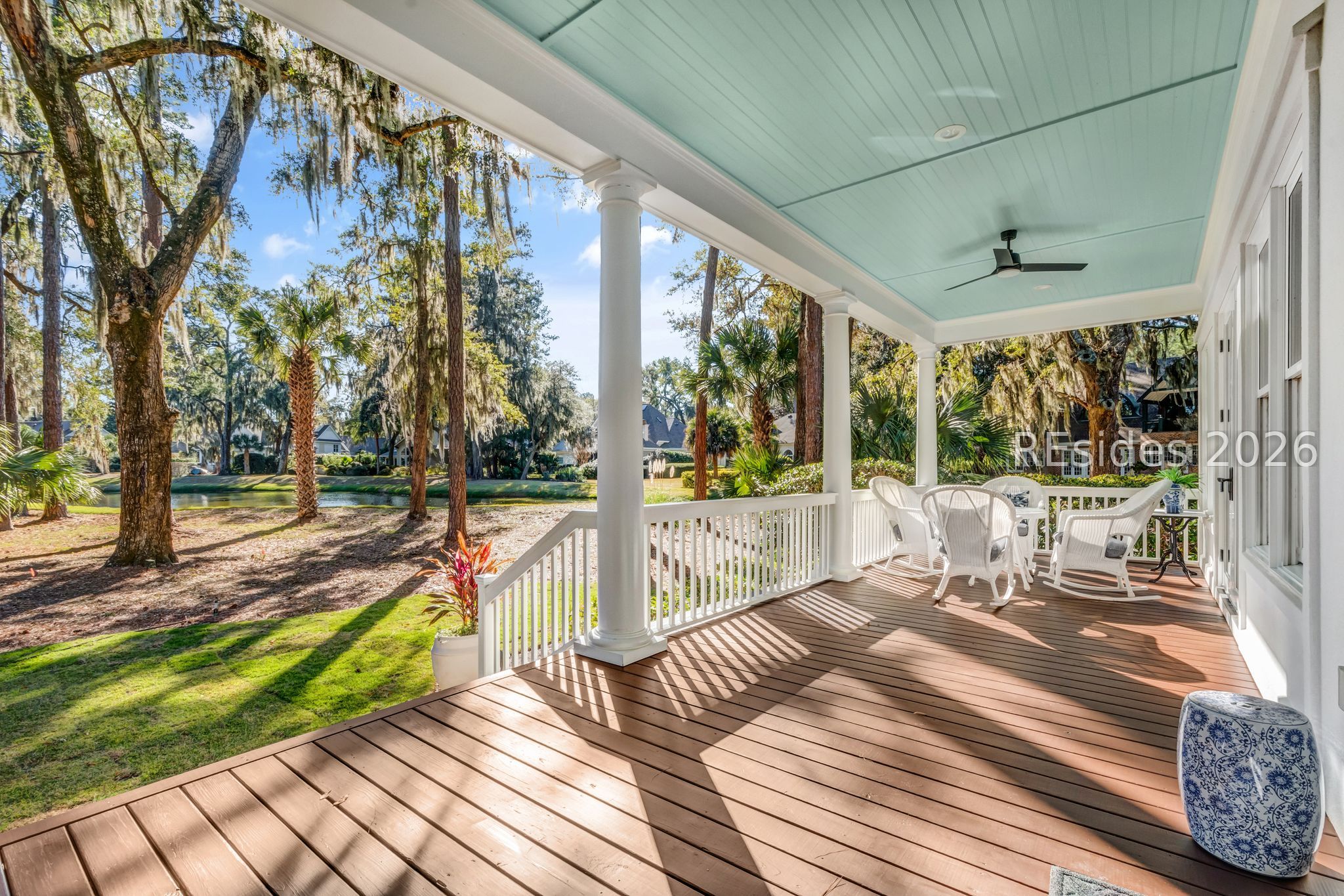 50 Hawthorne Road Bluffton, SC 29910 - Photo 18 of 59 Back porch extending across rear of home