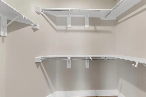 a close view of closet