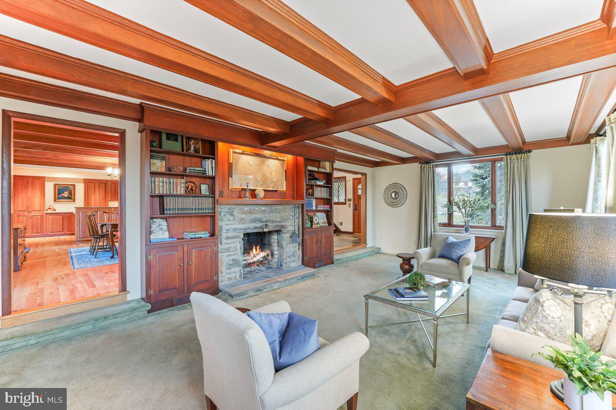 134 Lakeview Drive Media, PA 19063 - Photo 11 of 46 Living Room with Fireplace