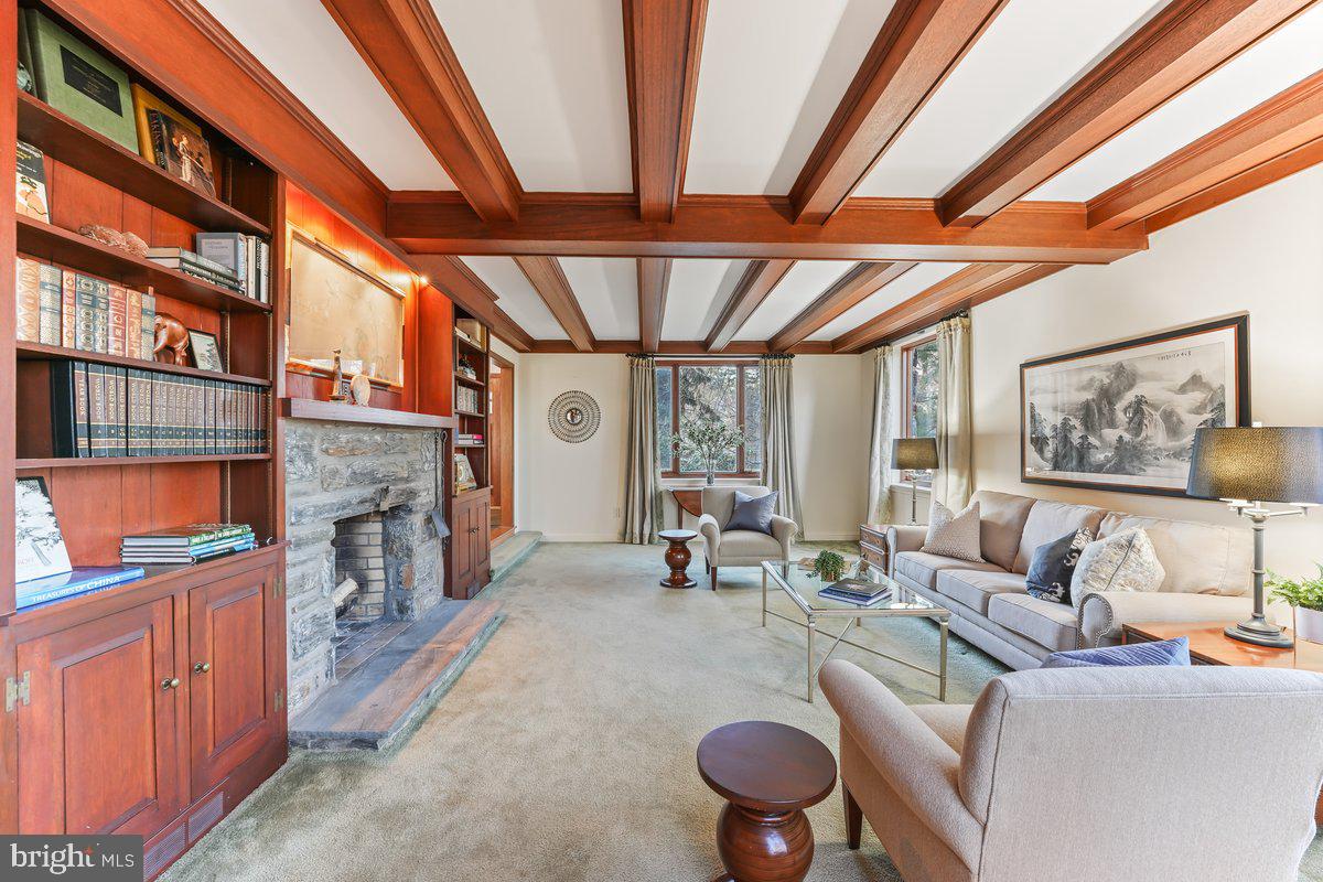 134 Lakeview Drive Media, PA 19063 - Photo 10 of 46 Living Room with Fireplace