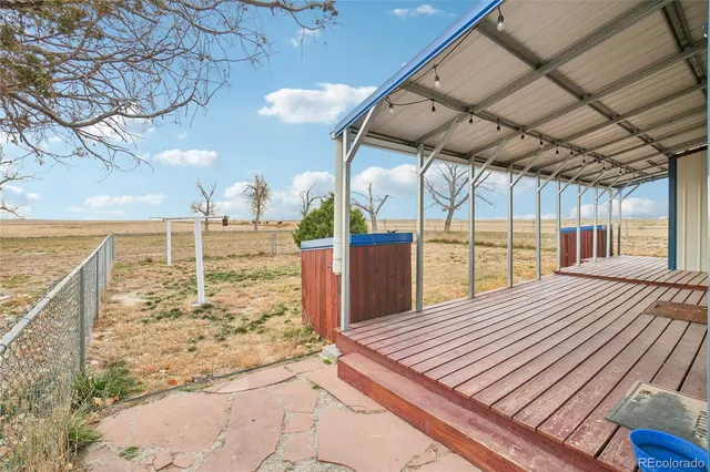 a view of a roof deck