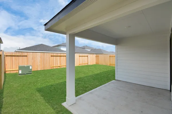 a view of a backyard with a garden and plants