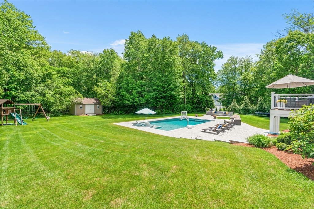 5 Clinton Drive Rehoboth, MA 02769 - Photo 28 of 37 a view of a backyard with a small pool