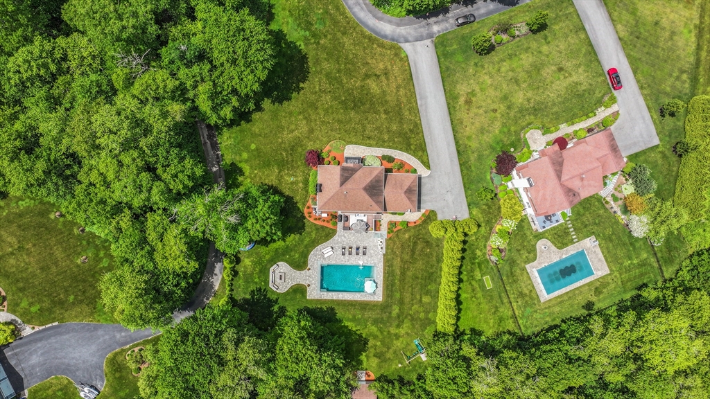 5 Clinton Drive Rehoboth, MA 02769 - Photo 37 of 37 an aerial view of a house with a yard basket ball court and parked