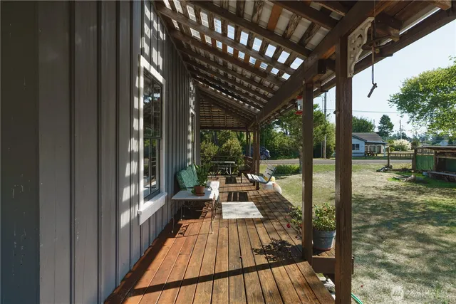 a view of swimming pool with patio