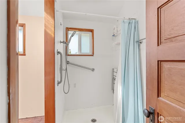 a view of closet with window