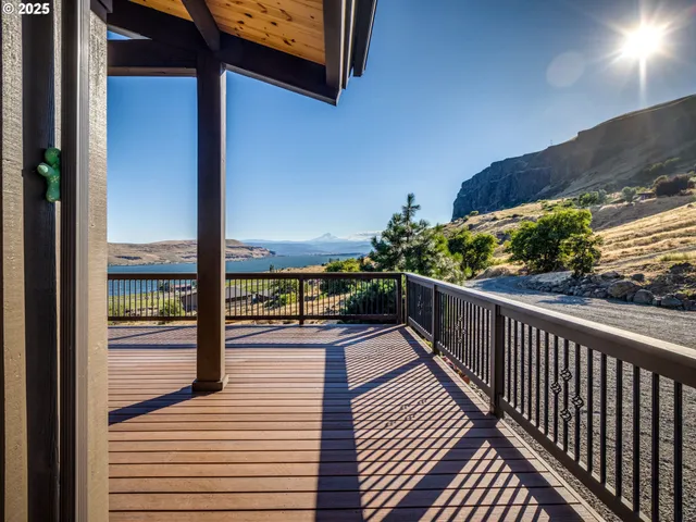 a view of city from a balcony