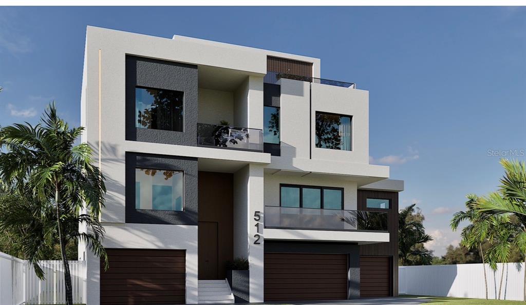 512 173rd Avenue North Redington Beach, FL 33708 - Photo 3 of 17 a living room with a fireplace and potted plants