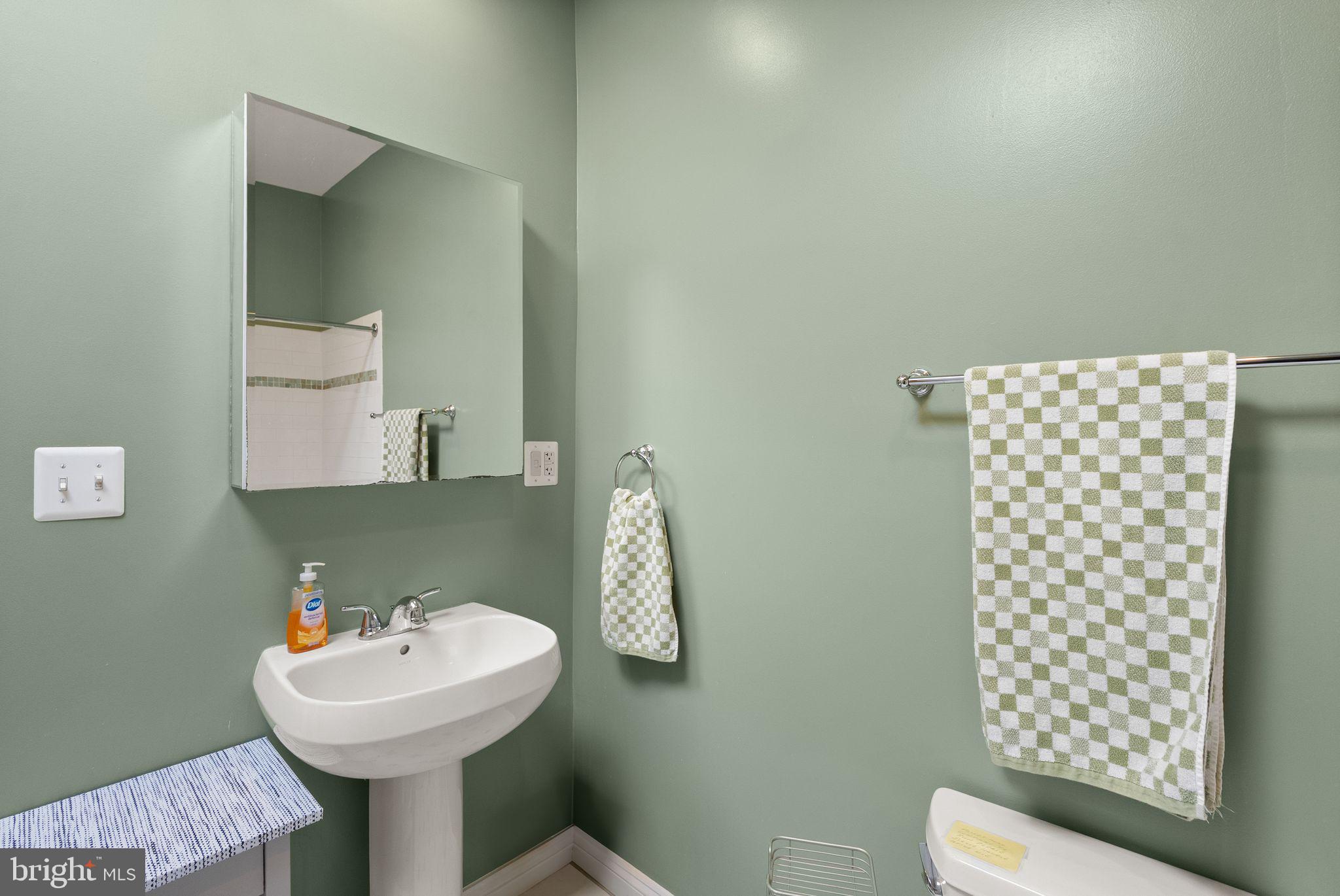1335 Harvard Street Northwest, Unit PH2 Washington, DC 20009 - Photo 16 of 34 a bathroom with a sink toilet and mirror