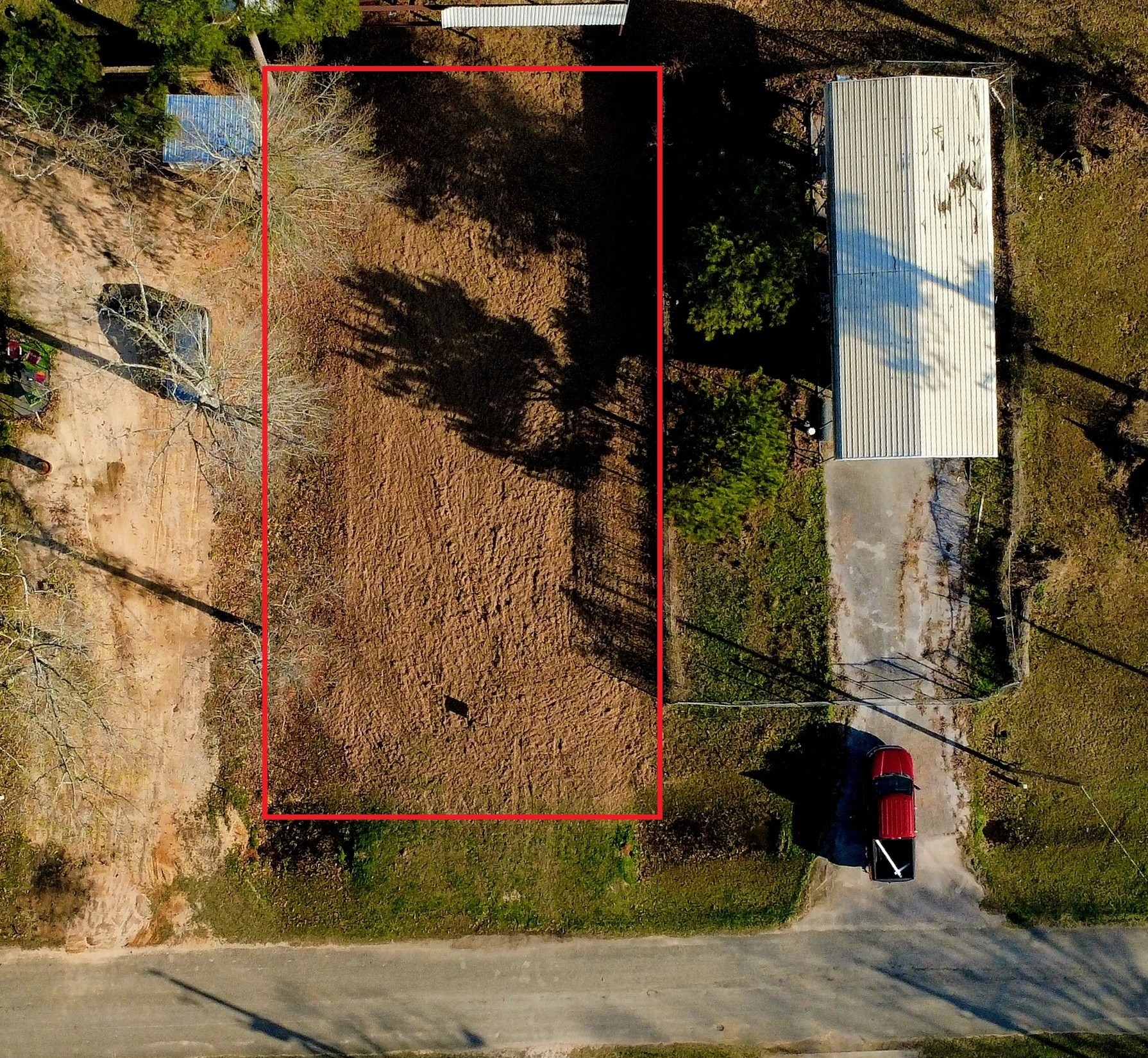 0 Tobago Lane Point Blank, TX 77364 - Photo 1 of 13 Aerial view from property above. Property lines are approximate.