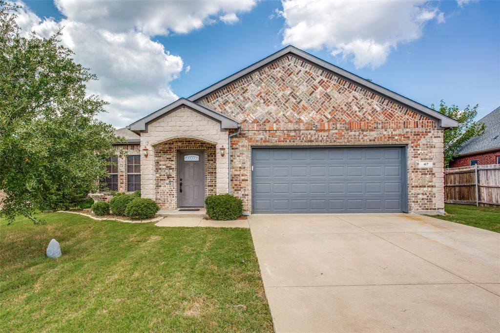 47 Kramer Lane Sanger, TX 76266 - Photo 1 of 1 a front view of house with yard