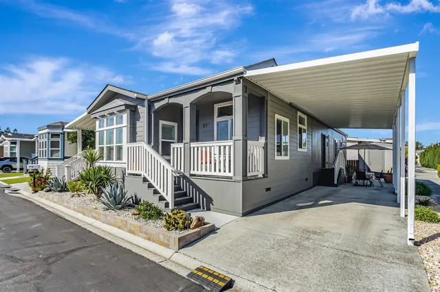 a front view of a house with windows