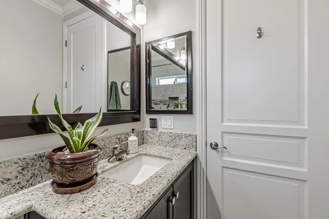 a view of a living room and furniture