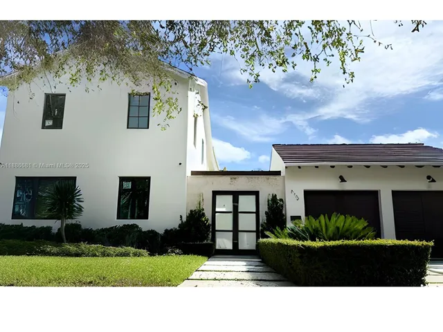 a front view of a house with entryway