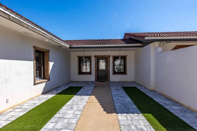 a outdoor living space with furniture