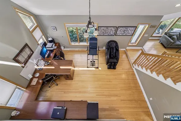a view of a entryway with furniture and floor to ceiling window