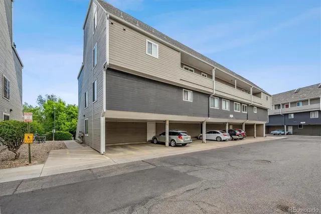 a view of a backyard with a garden and trees