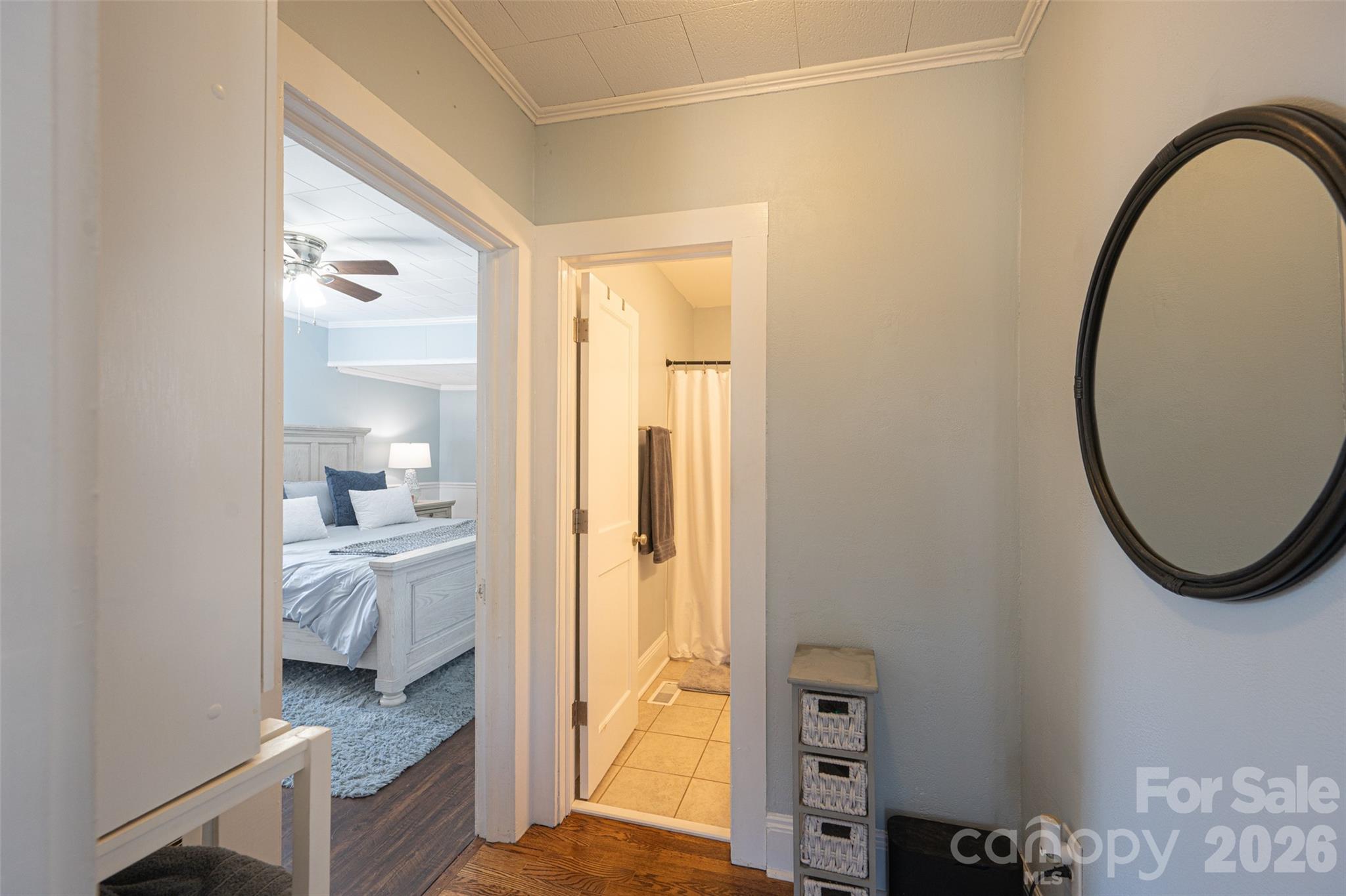 206 Bates Avenue Cherryville, NC 28021 - Photo 19 of 38 a en suite bathroom with a granite countertop sink and a mirror