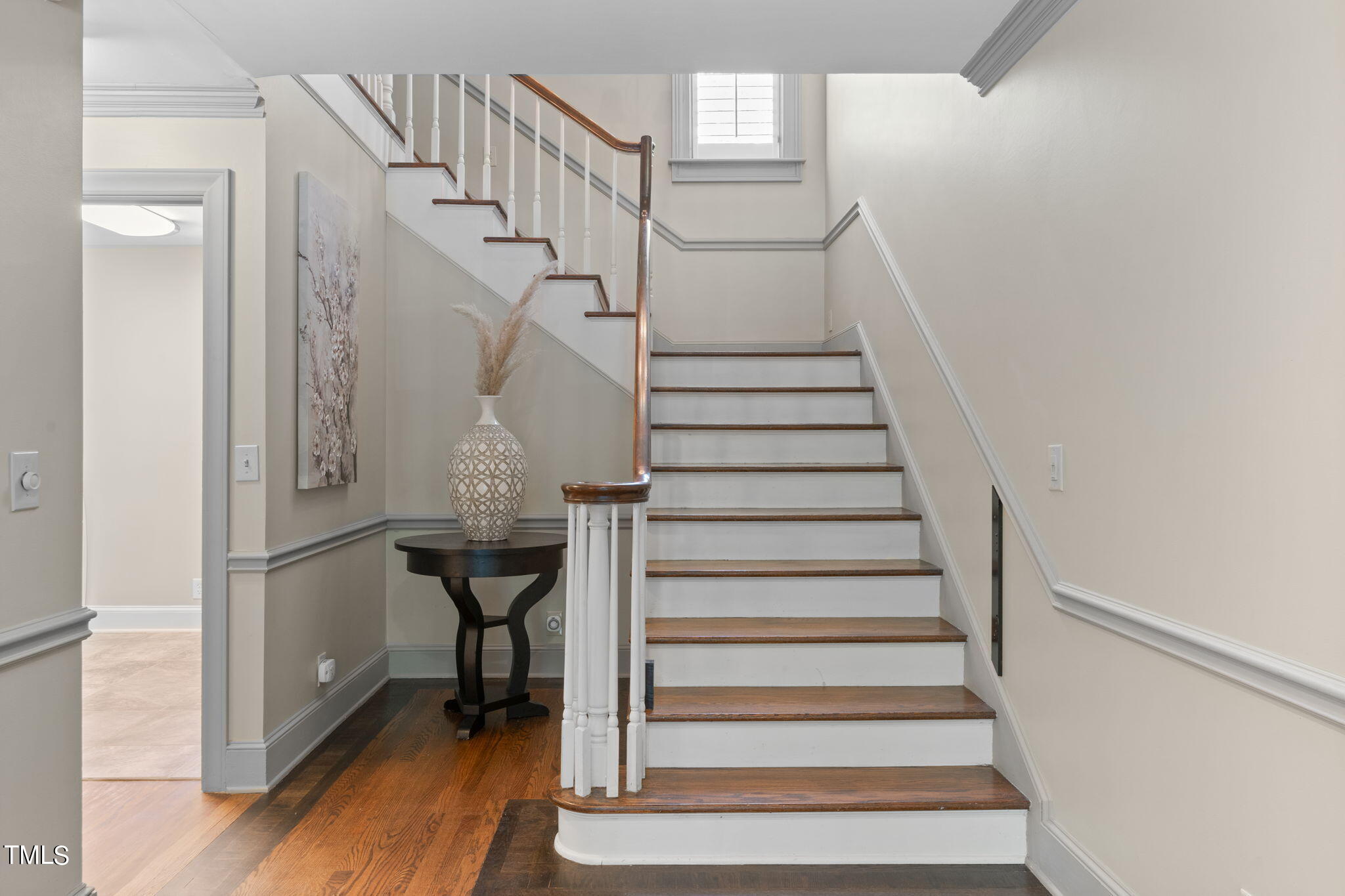 3919 Regent Road Durham, NC 27707 - Photo 15 of 87 a view of entryway with wooden floor