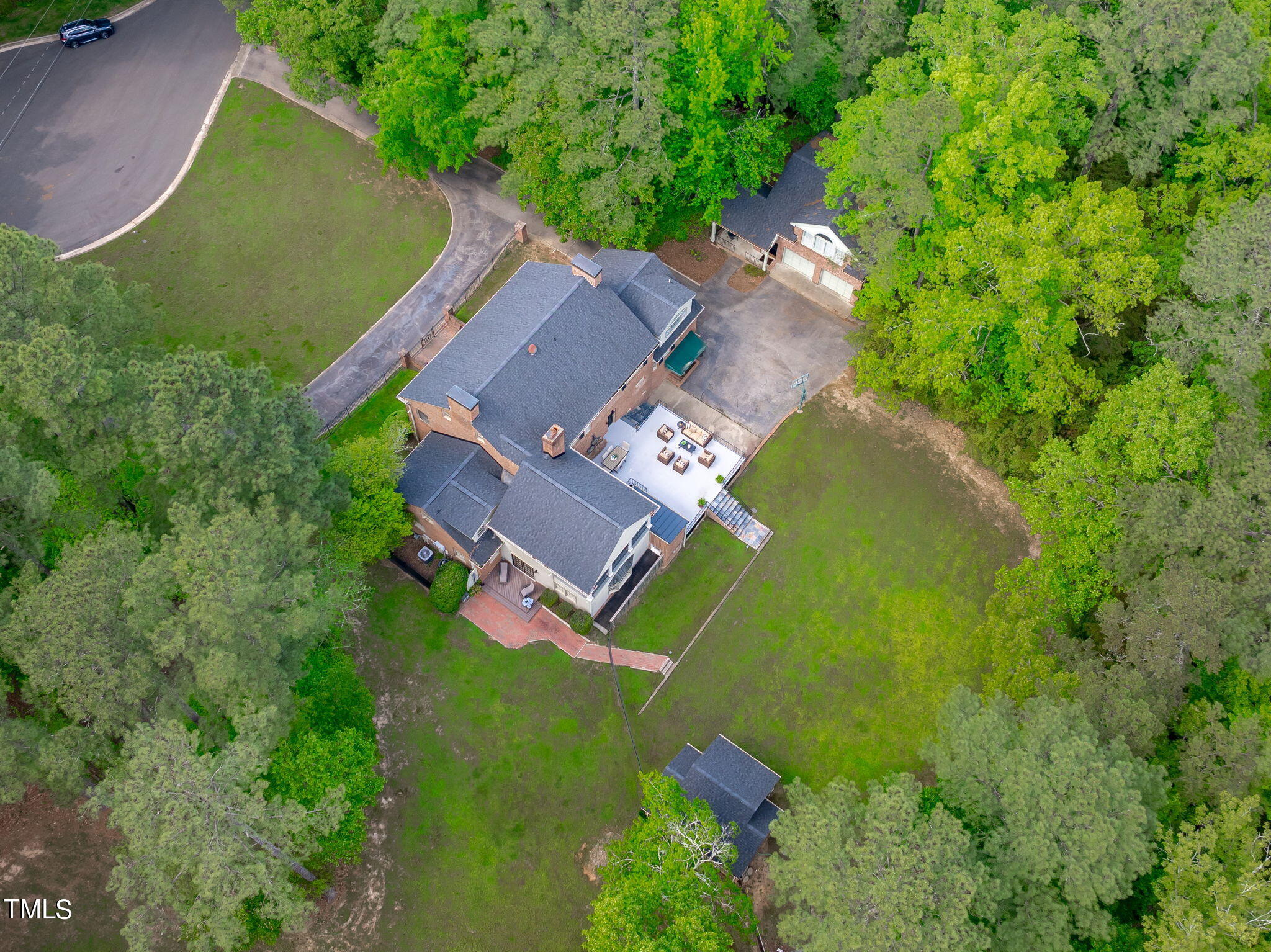 3919 Regent Road Durham, NC 27707 - Photo 85 of 87 an aerial view of a house with a garden