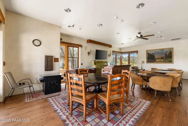 a room with furniture and a table