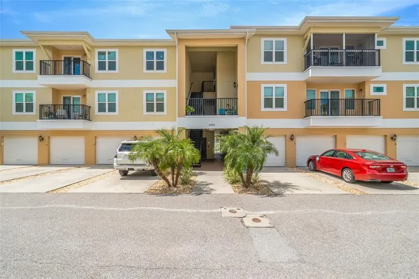 a car parked in front of a building