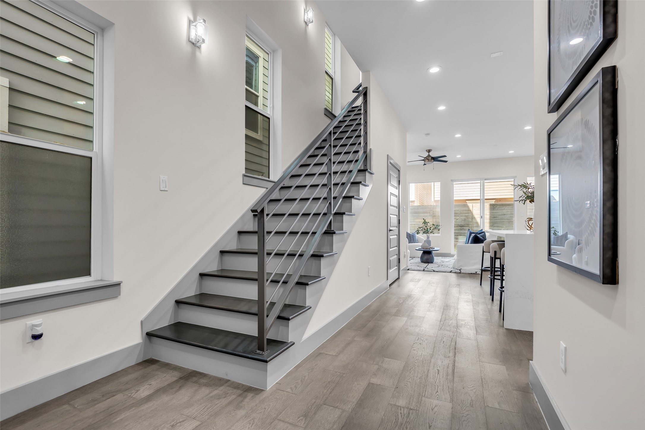 1207 East 28th Street Houston, TX 77009 - Photo 5 of 38 a view of entryway and hall with wooden floor
