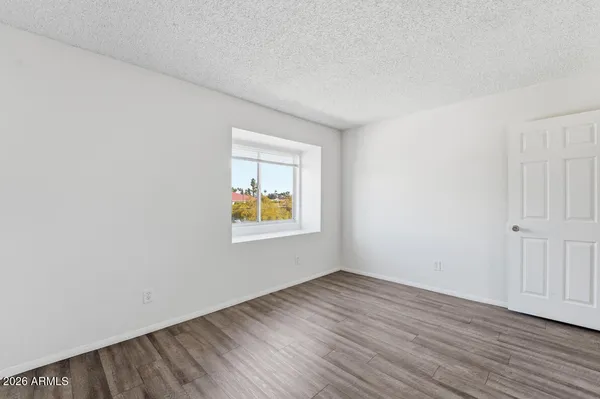 an empty room with a window