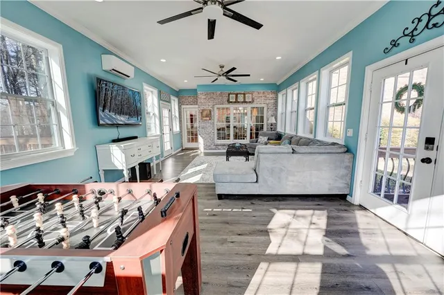 a bathroom with a sink a vanity and a mirror
