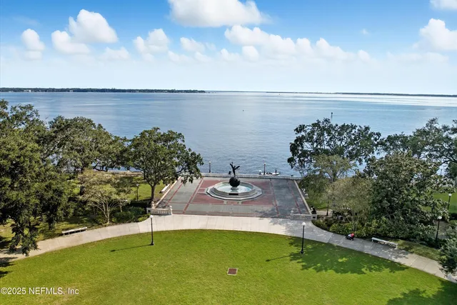 a view of a city with tall buildings