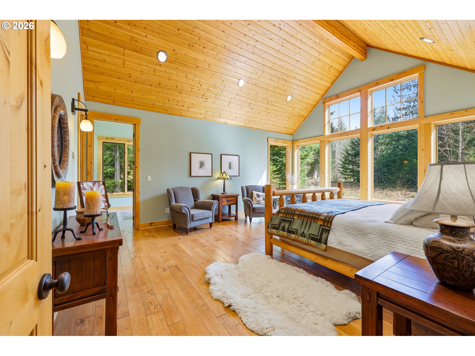 20680 East Glacier View Road Rhododendron, OR 97049 - Photo 24 of 48 a living room with furniture and a large window