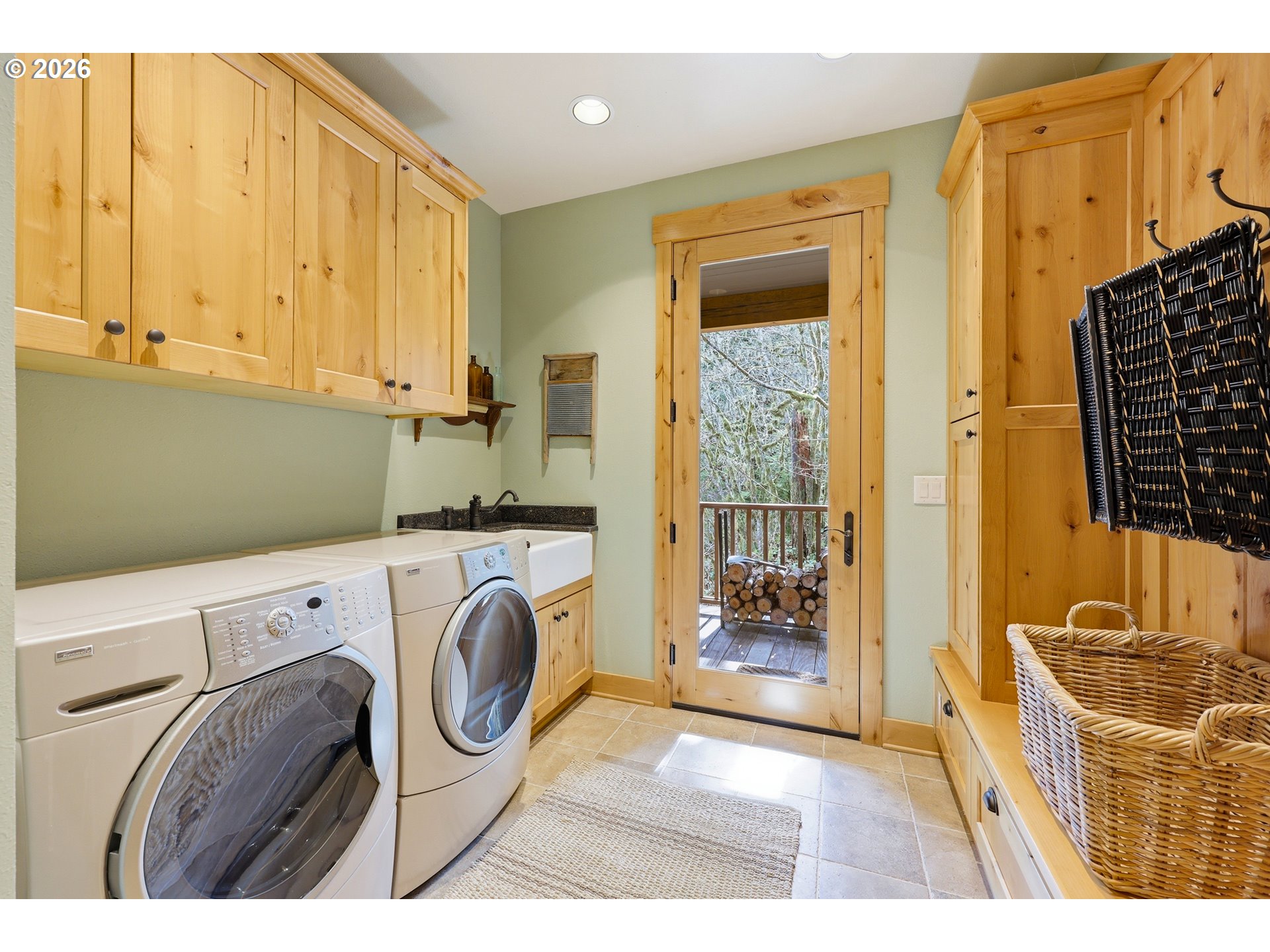 20680 East Glacier View Road Rhododendron, OR 97049 - Photo 34 of 48 a bathroom with a sink a mirror and a shower