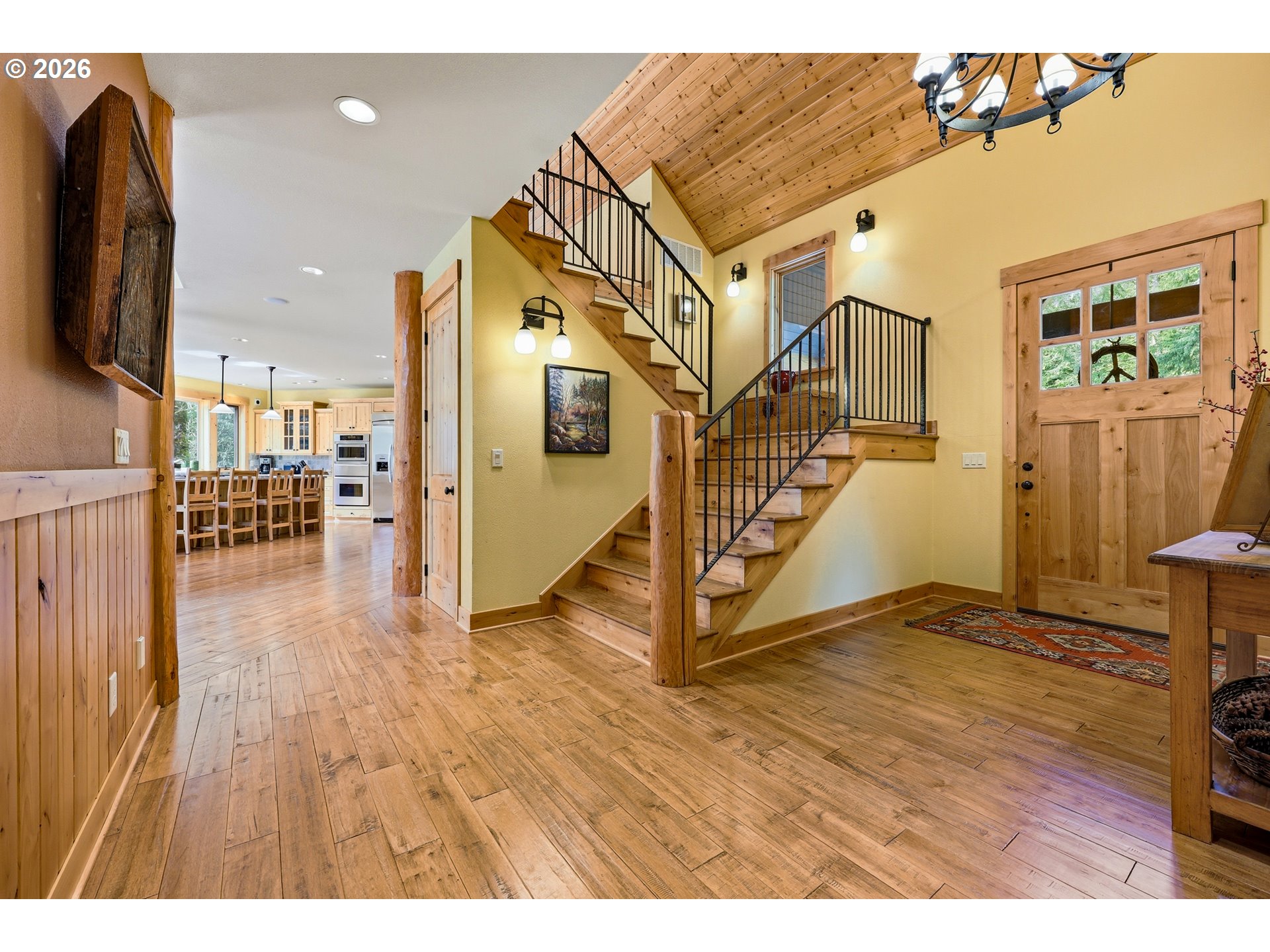 20680 East Glacier View Road Rhododendron, OR 97049 - Photo 6 of 48 a view of an entryway with wooden floor
