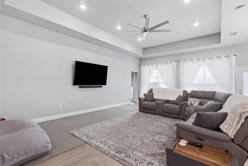3036 Deer Path Weatherford, TX 76085 - Photo 14 of 35 a living room with furniture and a flat screen tv